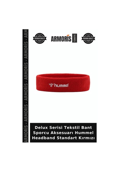 Delux Serisi Tekstil Bant Sporcu Aksesuarı Hummel Headband Standart Kırmızı