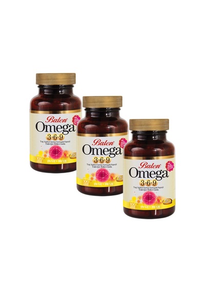 3 Adet - Balen Omega 3-6-9 Yumuşak Kapsül - 100 Kapsül X 1585 MG