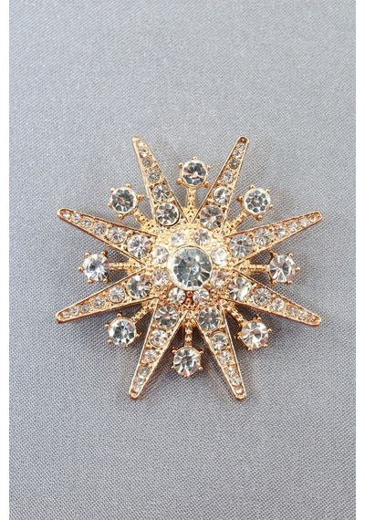 Gold Kar Tanesi Broş. Taşlı Tasarım Broş. Yaka İğnesi Broş. Kadın Broş. Erkek Broş. Broş. Unisex Gold