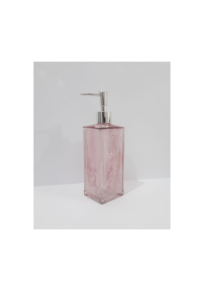 Buççin Online Mağaza 500 Ml Renkli Cam Sıvı Sabunluk Cam Pembe Çok Renkli