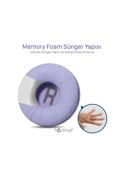 Novstrap Jbl Kulaklık Pedi Süngeri 500bt 510bt 520bt 560bt 570bt 525bt 450bt 460bt Jr310 İle Uyumlu Lila