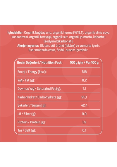 Baca Organik Organik Hurmalı Kurabiye 55 G