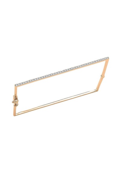 14 Ayar Altın 0.45 Karat Pırlanta Kare Kelepçe Bileklik Rose Gold