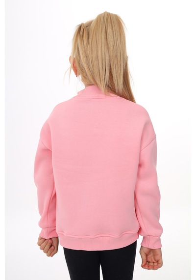 Toontoy Kids Toontoy Kız Çocuk Baskılı Sweatshirt Pembe