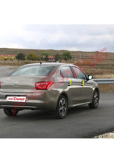 Peugeot 301 Krom Cam Çıtası Tk 2012 Üzeri 4Prç Paslanmaz Çelik N11.5637