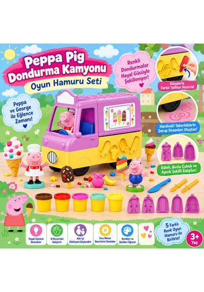 Dondurma Kamyonu Oyun Hamuru Seti Sarı