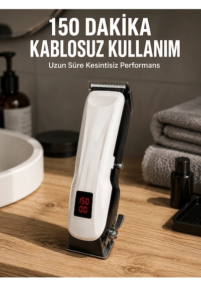 Yeni Nesil Tıraş Makinesi Uzun Şarjlı Paslanmaz Çelik Bıçaklı Yeni Nesil 1.5 Saat