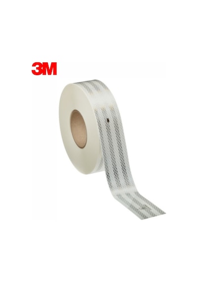 3M Reflektif Şerit 55 MM Beyaz Sert Yuzey 1 Mt