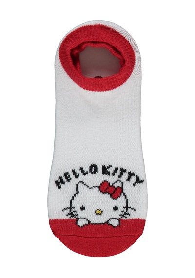 Hello Kitty Kız Çocuk 2'li Babet Çorap 2-12 Yaş Kırmızı