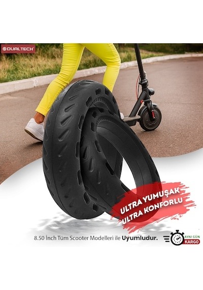 8,5 İNC ELEKTRİKLİ SCOOTER PATLAMAZ DOLGU DIŞ LASTİK SARI