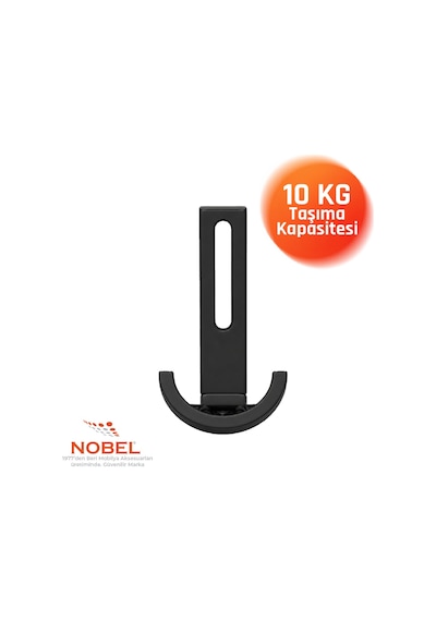 Palmiye Lüks Portmanto Askı, Metal, Vestiyer Askı, 158 Gr, Dolap Askılık, Duvar Askılığı, Mat Siyah Vidalı