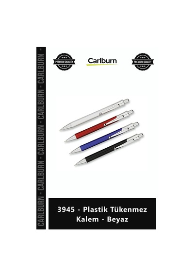 Özel Üretim Promosyon Kurumsal Logo Baskılı Kaliteli Reklam 3945 Plastik Tükenmez Kalem Beyaz