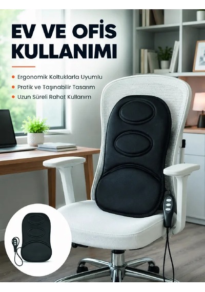 Ev Ve Araç İçin Masaj Minderi Modlu Isıtmalı Titreşimli Koltuk Masaj Pedi Diğer
