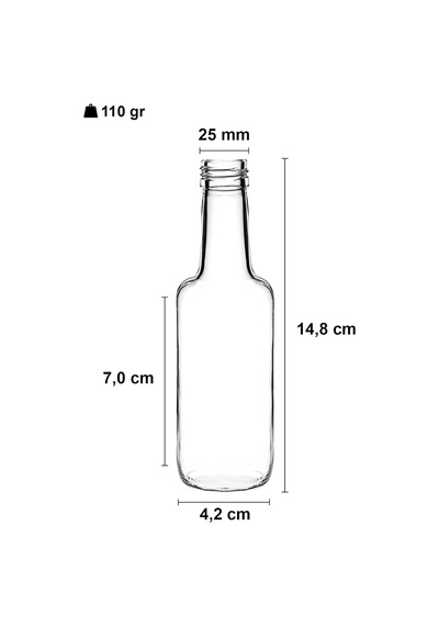 100 Ml Şeffaf Standart Sosluk 100 Cc Sızdırmaz Kapaklı Cam Şişe 6