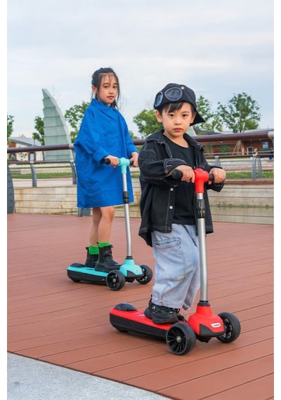 Elektrikli 3 Tekerlekli Çocuk Scooter Kırmızı