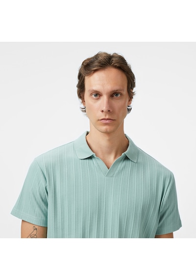 Nautica Erkek Yeşil Classic Fit Polo Yaka T-shirt Düz K55560t Yeşil