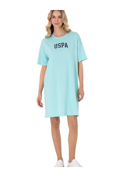 U.S. Polo Assn. Kadın Modal Karışımlı Bisiklet Yaka Mini Boy Örme Elbise Mint