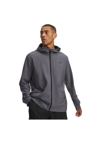 Under Armour Unstoppable Woven Erkek Gri Kapüşonlu Ceket