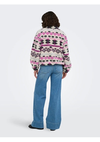 Only Anne Aztec Teddy Kadın Sweatshirt 15267415 Birch