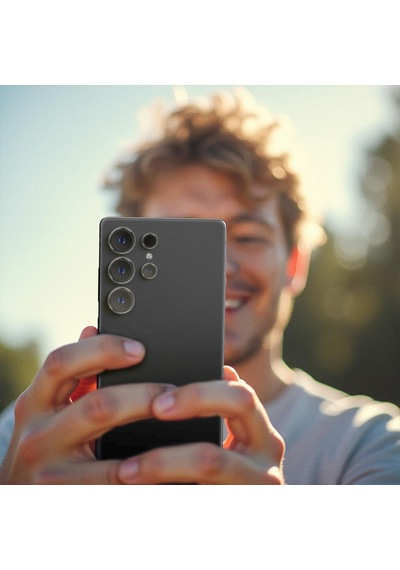 Galaxy Uyumlu S25 Ultra Amazingthing Titan Safir Kamera Lens Koruyucu Uygulama Aparatlı Siyah