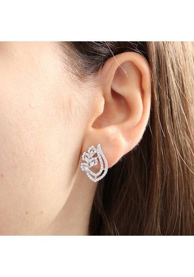 Effective Diamond Işıltı Nişanı Gümüş Küpe