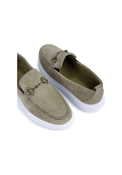 Ritzy Hakiki Deri Süet Erkek Günlük Ayakkabı, Loafer Ayakkabı