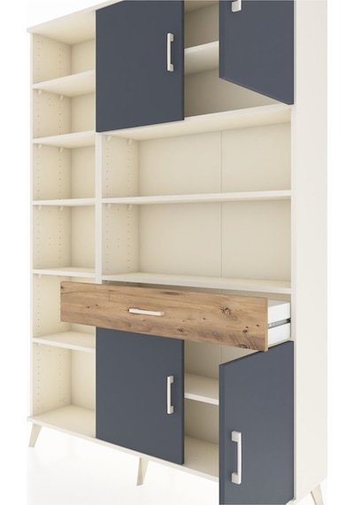 Arges Dolap 10 Raflı Tek Çekmeceli 4 Kapaklı 132x30x195 Aytaşı-antrasit/çam Antrasıt/atlas Çam Arges Dolap 10 Raflı Tek Çekmeceli 4 Kapaklı 132x30x195 Aytaşı-antrasit/çam Antrasıt/atlas Çam