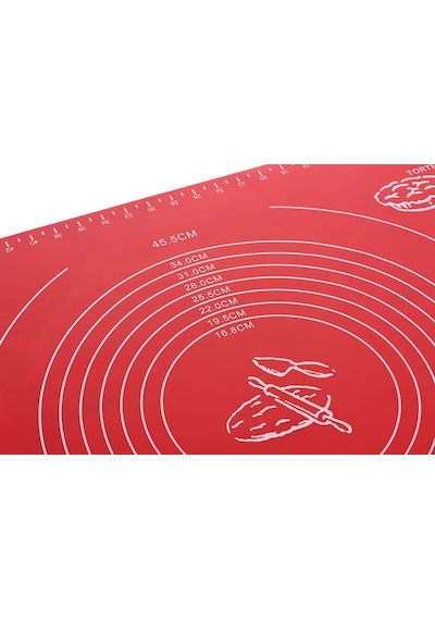 Ayrex Hamur Açma Matı 50x40 Cm Ve Plastik Kesme Kazıma Aparatı Silikon Kaymaz Mat + Çok Amaçlı Mutfak Kazıy
