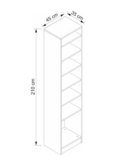 Minar Kale 210 Cm 1 Kapaklı 1b Raf Portmanto Beyaz Dore Plus