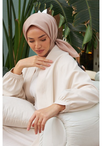 Silk Home Düz Renk Twill Eşarp Bej