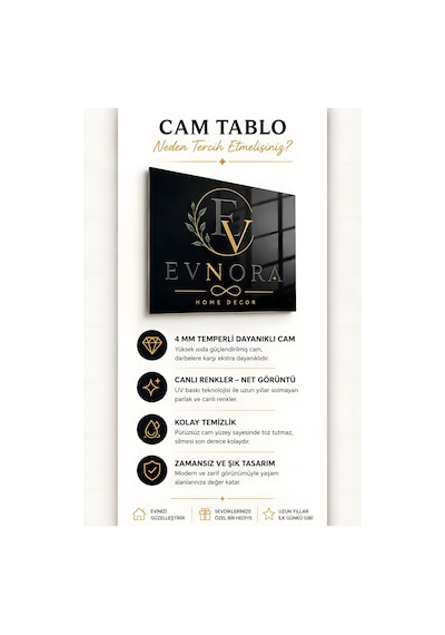 Kanatlı At Pegasus Gökyüzü Tablo Mavi Bulutlar Ve Beyaz At Dekoratif Cam Tablo Modern Premium Duvar Dekoru Uv Baskı