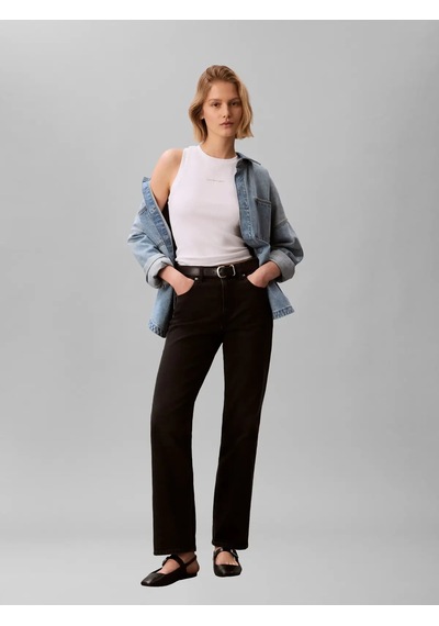 Calvin Klein Hıgh Rıse Straıght M, Q2l Siyah Kadın Kot Pantolon Calvin Klein Hıgh Rıse Straıght M, Q2l Siyah Kadın Kot Pantolon