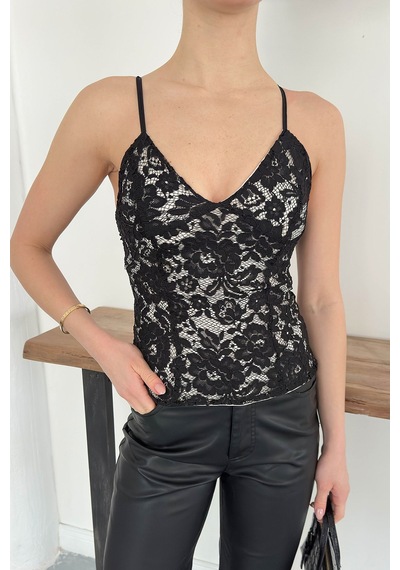 Verymoda Asklı Bluz - D2939 D2939 Siyah