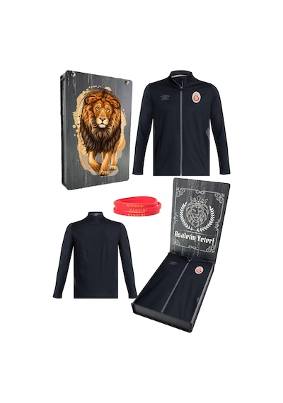 Galatasaray Tam Fermuarlı Sweat + Bileklik Set Kutulu 001