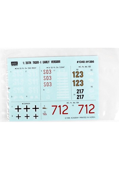 Academy 13239 1/35 Ölçek, German Tiger-ı Erken Dönem Tankı, Plastik Model Kiti-51231