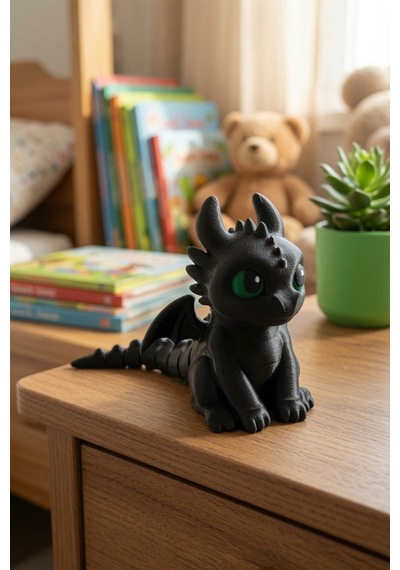 Hareketli Kuyruklu Ejderha Figürü Toothless Ejderhanı Nasıl Eğitirsin Dekoratif Masa Üstü Obje Oyuncak Hediyelik Pla Figür 14 Cm