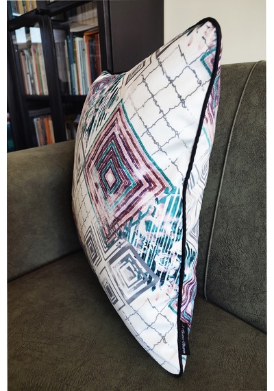 Ju Yaratıcı Tasarım Biyeli Yastık Kırlent Kılıfı Desenlı 45x45