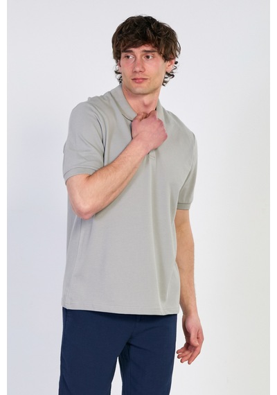 Barrels And Oıl Erkek Polo Yaka Pike T-shirt - Taş Taş