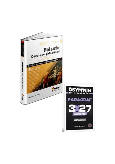 2027 Aydın 2027 Tyt Felsefe Üniversiteye Hazırlık Ders İşleyiş Modülleri+ Evp Akademi Paragraf