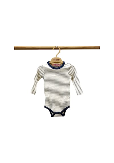Tiffany Baby & Kids Tiffany Baby Organik Theme Uzun Kol Çizgili Body 89011 Saks