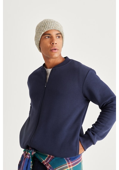 AC&Co / Altınyıldız Classics Erkek Lacı Standart Fit Normal Kesim İçi Polarlı Kolej Yaka Pamuklu Sweatshirt Lacivert AC&Co / Altınyıldız Classics Erkek Lacı Standart Fit Normal Kesim İçi Polarlı Kolej Yaka Pamuklu Sweatshirt Lacivert