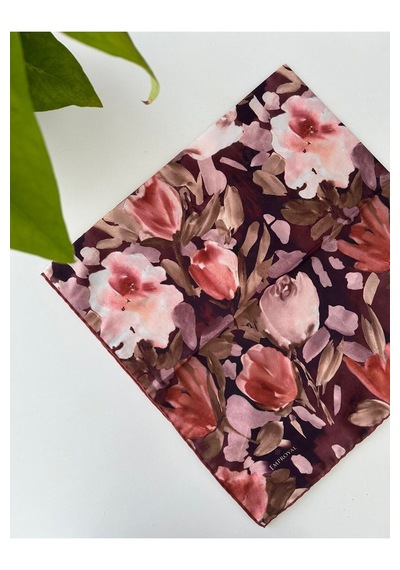 Emproyal Pastoral Desen Line Eşarp Mor