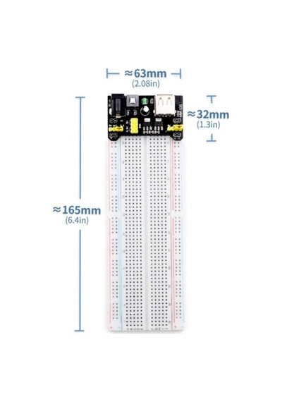 Breadboard Mb-102 830 Hücre Mb102 Büyük Boy Bread Board Protoboard Prototip Elektronik Deney