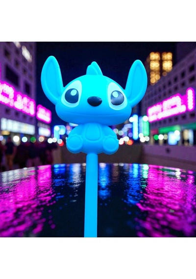 2 Adet Mavi Stitch Işıklı Çubuk Stiç Işıklı Çubuk 35 Cm Modlu Parti Işıkları Renkli Led Işıklı Çubuk