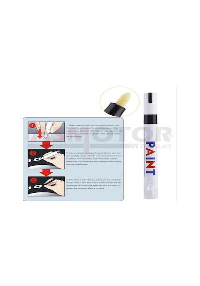 Lastik Yazı Kalemi Pvc Boya Beyaz - Su Geçirmez. Taze Ürün. Taze