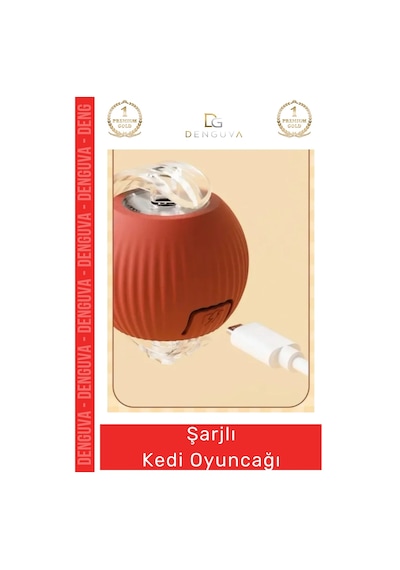 Kedioyuncağı İnteraktif Titreşimli Hareketli İpli Dayanıklı Avcı İçgüdüsü Şarjlı Kedi Oyuncağı