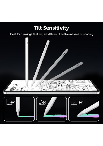 13mins Hızlı Şarj, Eğim Hassasiyeti İle Apple Uyumlu iPad 2026-2018 İçin Stylus Kalem Belirtilmemiş