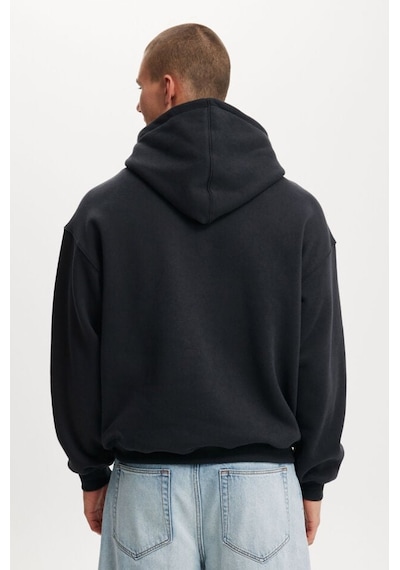 Madmext Siyah Kapüşonlu Kanguru Cep Erkek Sweatshirt E7169 Siyah