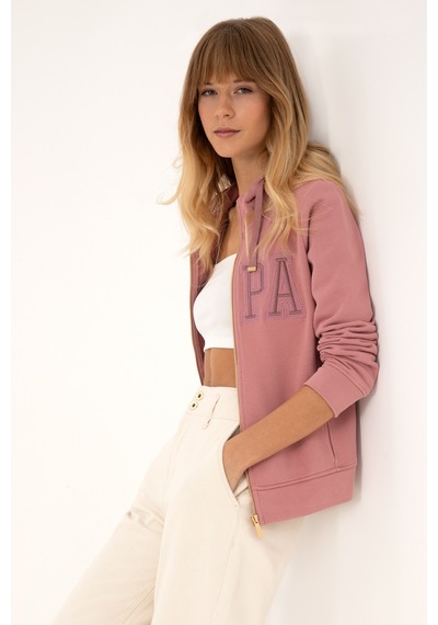 U.S. Polo Assn. Kadın Gül Kurusu Fermuarlı Kapüşonlu Basic Sweatshirt 50307769-VR221 U.S. Polo Assn. Kadın Gül Kurusu Fermuarlı Kapüşonlu Basic Sweatshirt 50307769-VR221