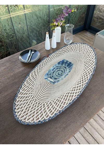 Runner - 1 Adet - 110 X 55 Cm Beyaz